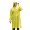Capa de chuva amarela impermeável do revestimento reusável de EVA Transparent Custom Plastic Rain da forma