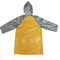 Da capa de chuva impermeável das crianças do PVC espessura amarela e de prata de 0.18mm