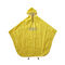 Poncho impermeável feito sob encomenda da chuva da bicicleta das mulheres amarelas do poliéster
